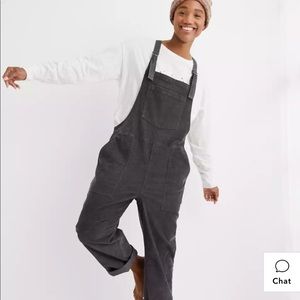 aerie dark gray overalls